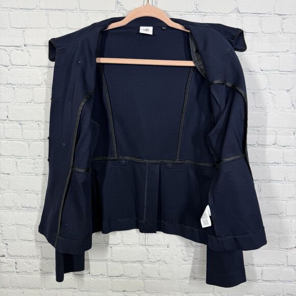Cabi Blazer Womens Large Navy Blue Black Colorblock Preppy Minimalist Old Money - Picture 11 of 11